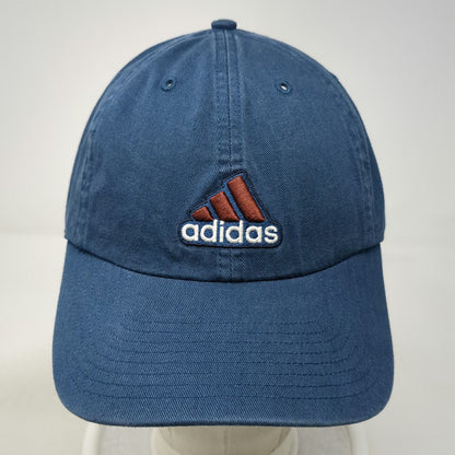 Adidas Baseball Cap Blue One Size Embroidered Logo Slideback Cotton Hat Strap