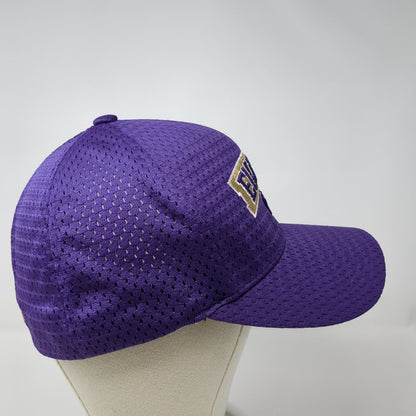 Eureka Wildcat Football Fitted Hat Purple One Size Flexfit Yupoong