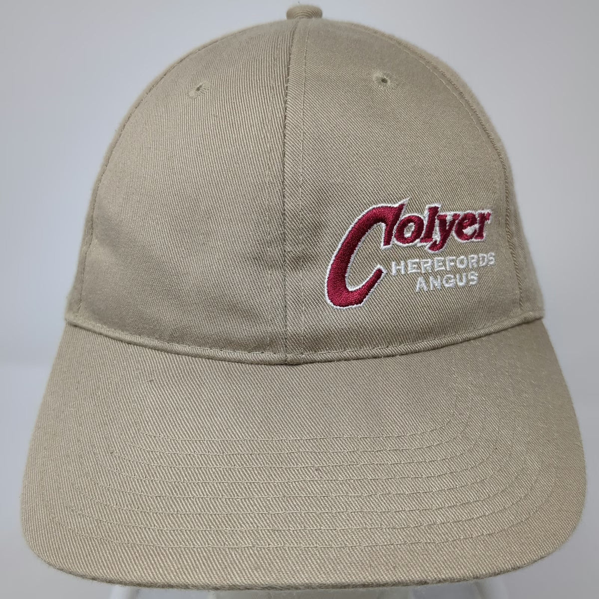 KC Baseball Cap Beige Red White One Size Recycled PET Strapback Hat Colyer