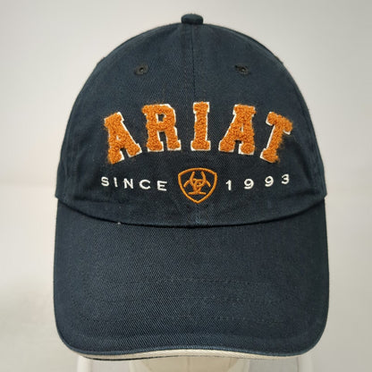 Ariat Baseball Cap Black One Size Slideback Orange Embroidered Logo Cotton Hat