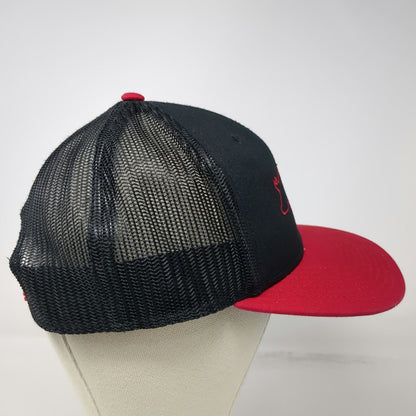OTTO Trucker Hat Black Red One Size R&R Barbeque Pig Mesh Flat Bill Snapback