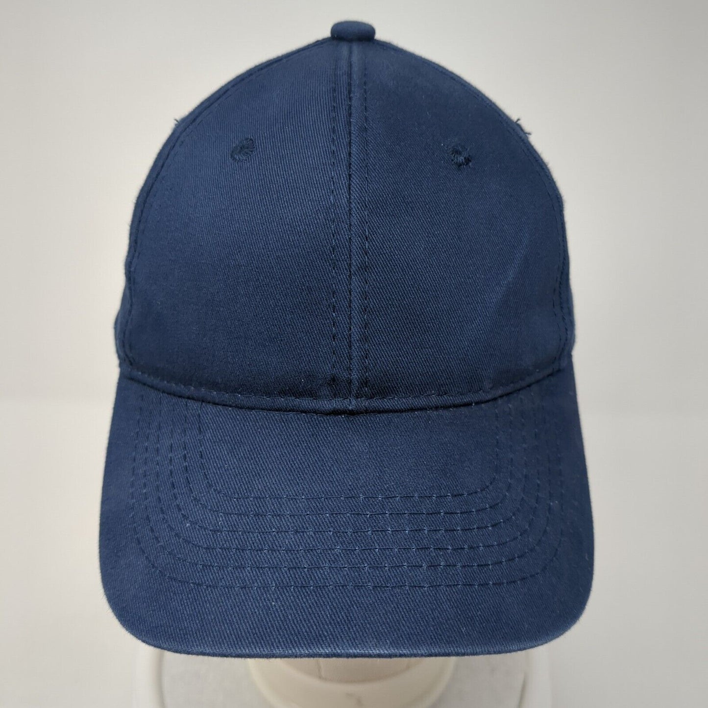 George Strapback Baseball Cap Blue One Size Adjustable Vented Holes Blank