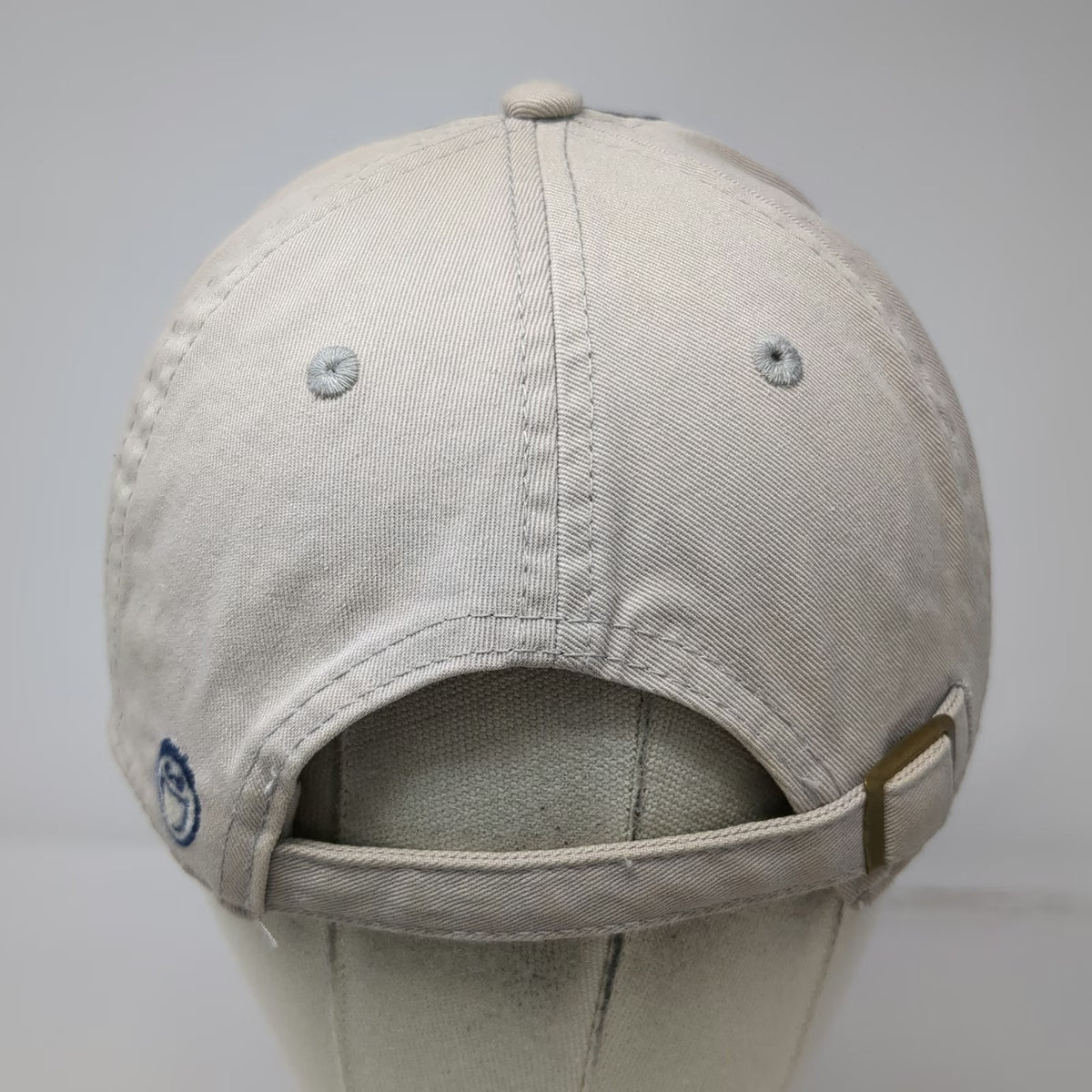 Life is Good Baseball Cap Gray Beige One Size Slideback Frayed Patch Logo Hat