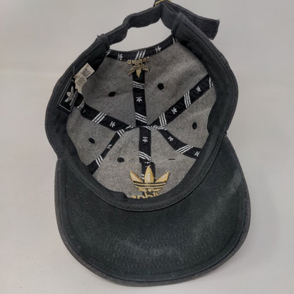Adidas Slideback Hat Black OSFM Adjustable Embroidered Trefoil 6 Panel Cotton