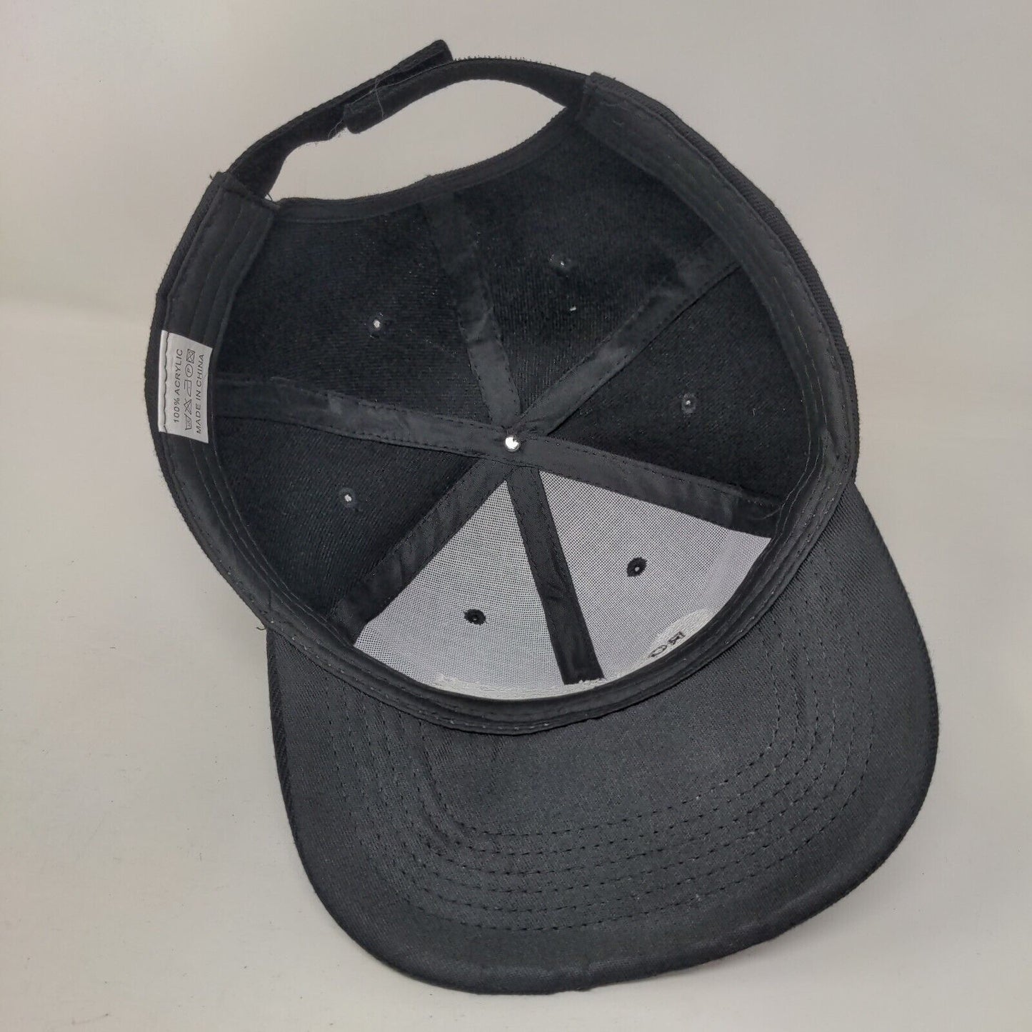 Rock Strength And Performance Strapback Hat Black One Size 6 Panel
