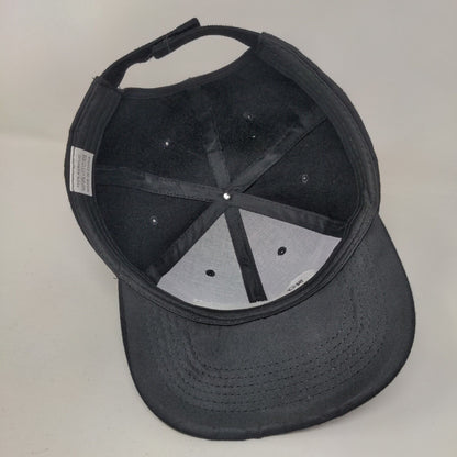 Rock Strength And Performance Strapback Hat Black One Size 6 Panel