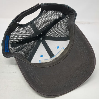 Costa Baseball Cap Gray One Size Mesh Strapback Skeleton Fish Patch hat Contrast