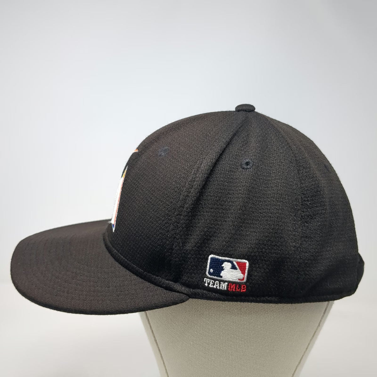 Miami Marlins MLB OC Sports Baseball Cap Black One Size Strapback Logo Mesh Hat