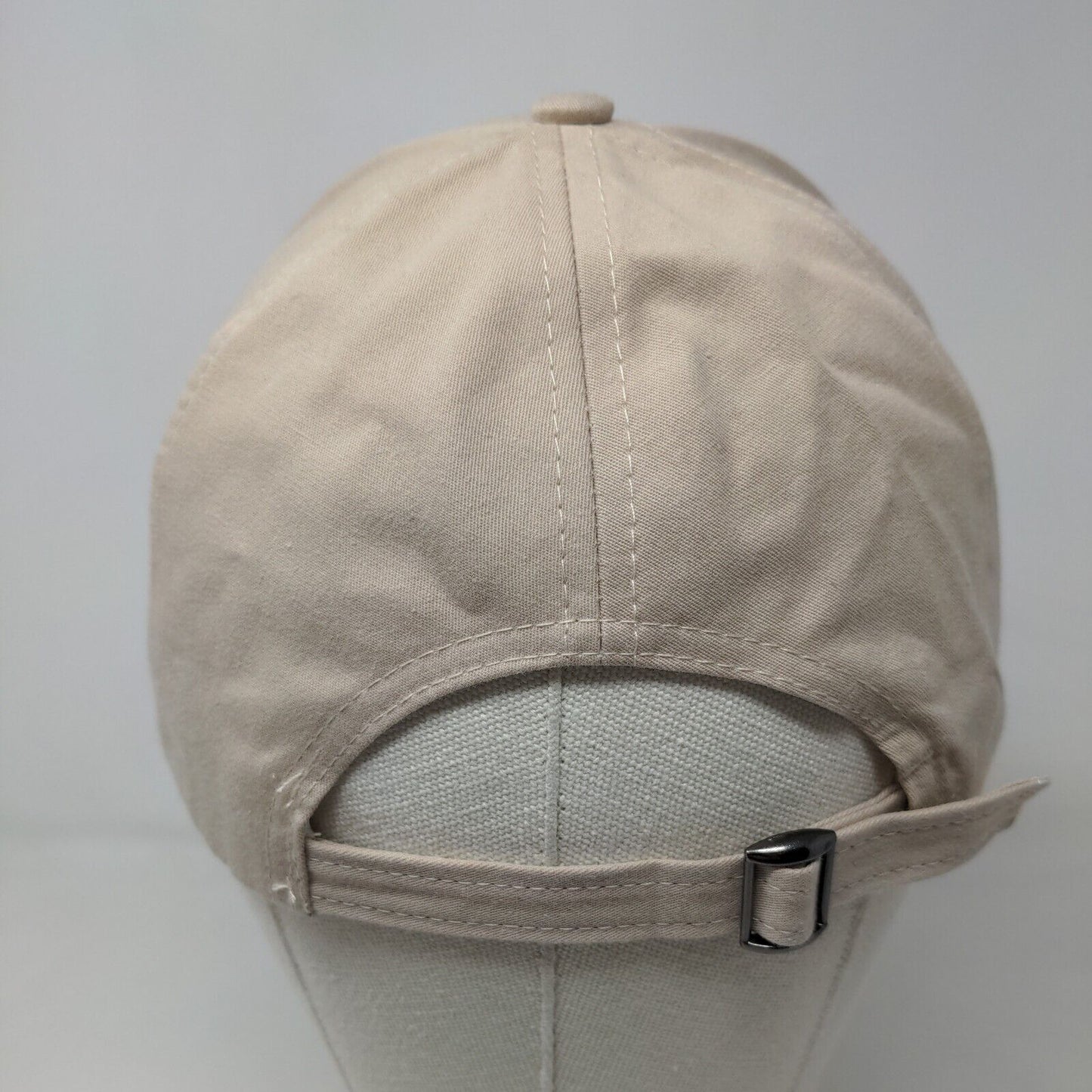 Unbranded Women's Slideback Hat Tan Adjustable Embroidered Flower Logo Cotton