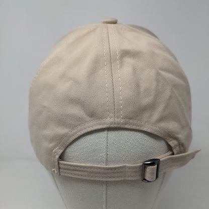 Unbranded Women's Slideback Hat Tan Adjustable Embroidered Flower Logo Cotton