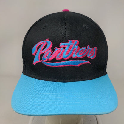 Panthers Snapback Hat Black Blue OSFA Embroidered Ready to Roar 100% Cotton
