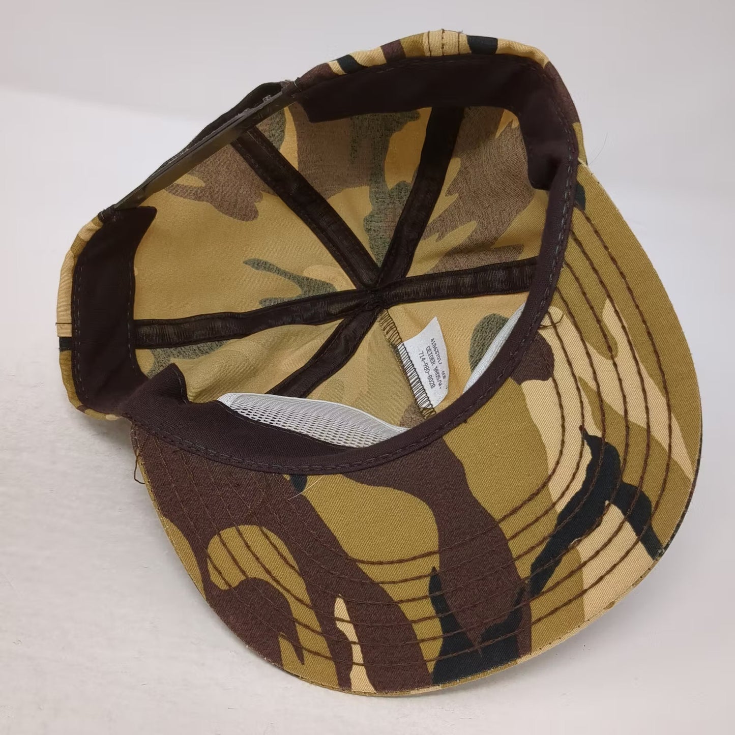 Brown Camo 5 Panel One Size Desert Shield Dalmo Victor Helicopter Hat Snapback