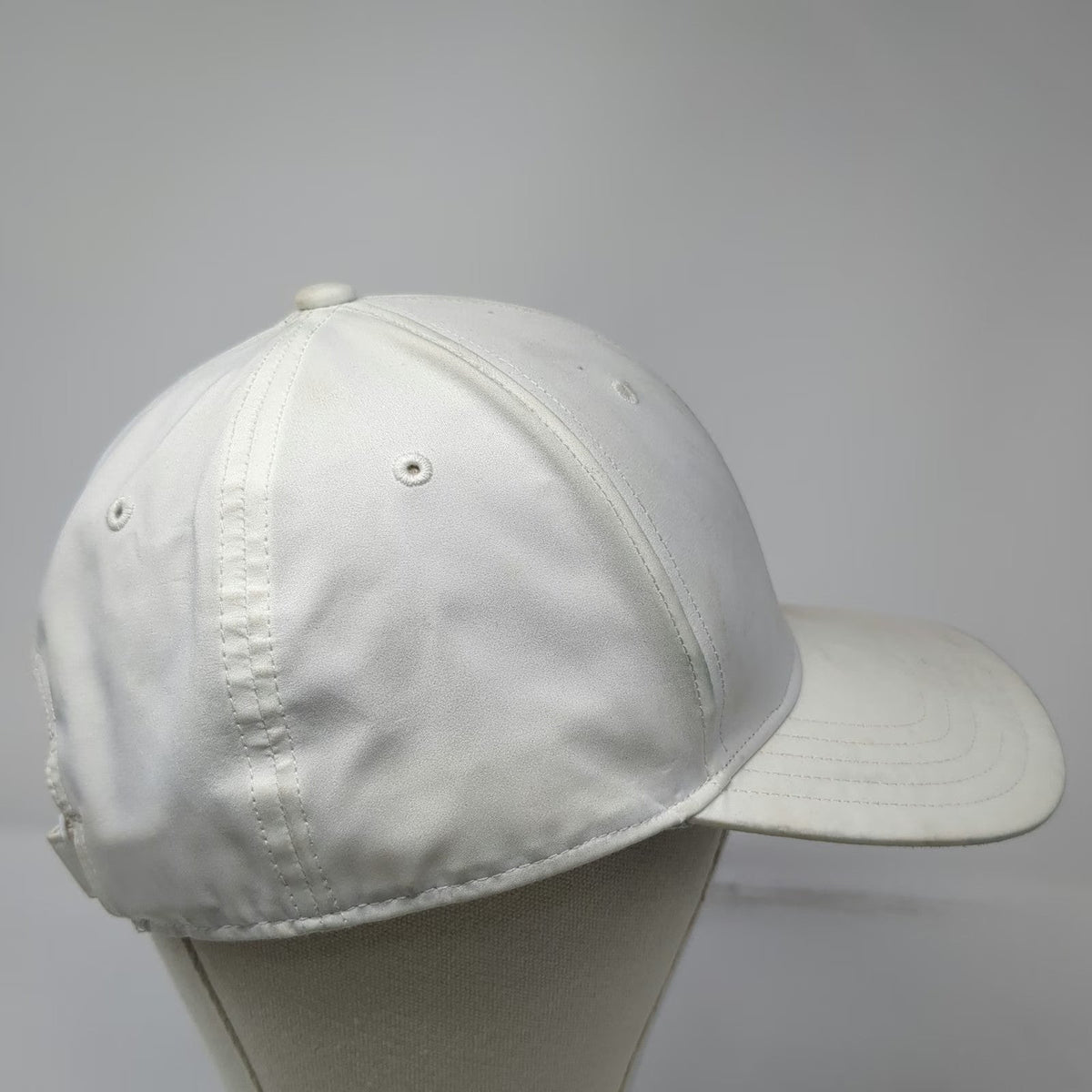 Adidas Baseball Cap White One Size Slideback Polyester Logo Athletic Sports Hat