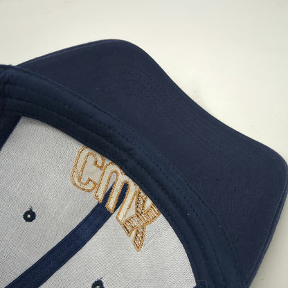 K-Products Trucker Hat Blue One Size CWX Embroidered Logo Snapback Mesh Cap