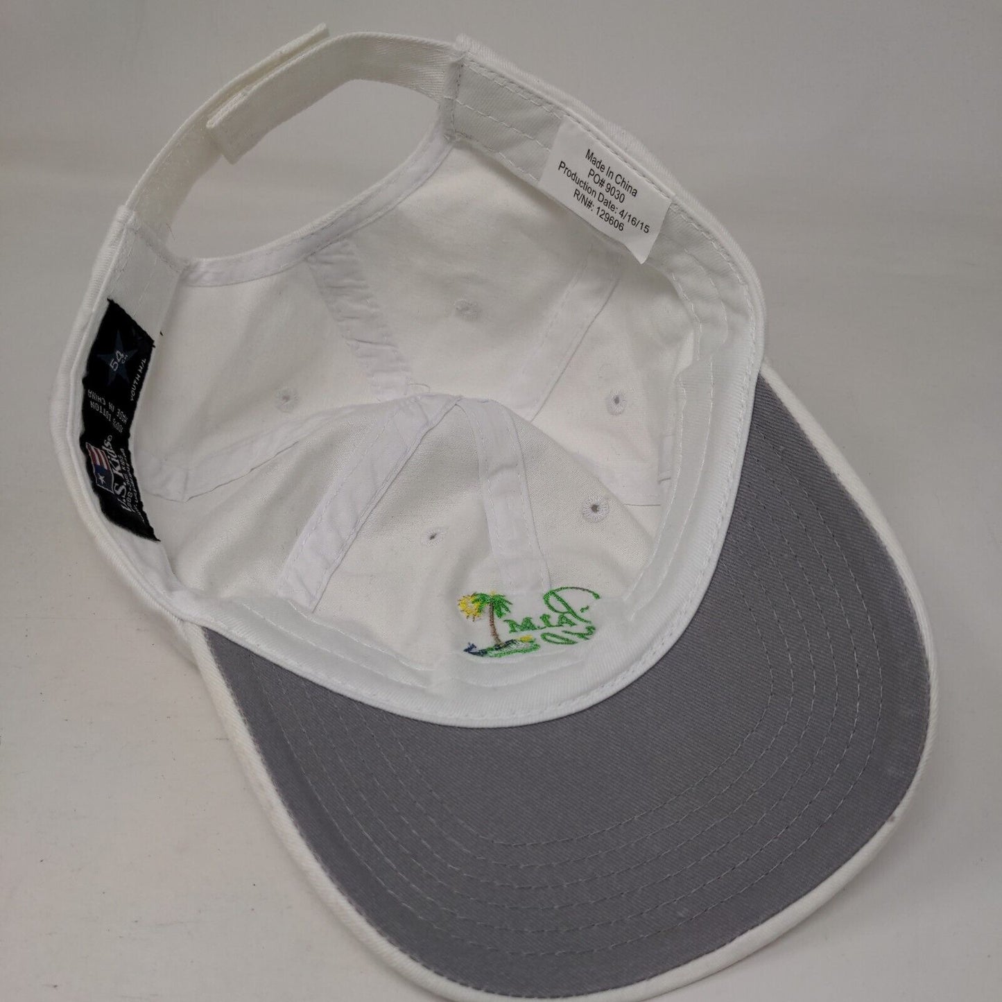 Palm Harbor Golf Club Youth Strapback Hat White M/L Embroidered