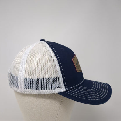 Top of Tamarack Patch Snapback Trucker Hat Blue One Size Mesh Back