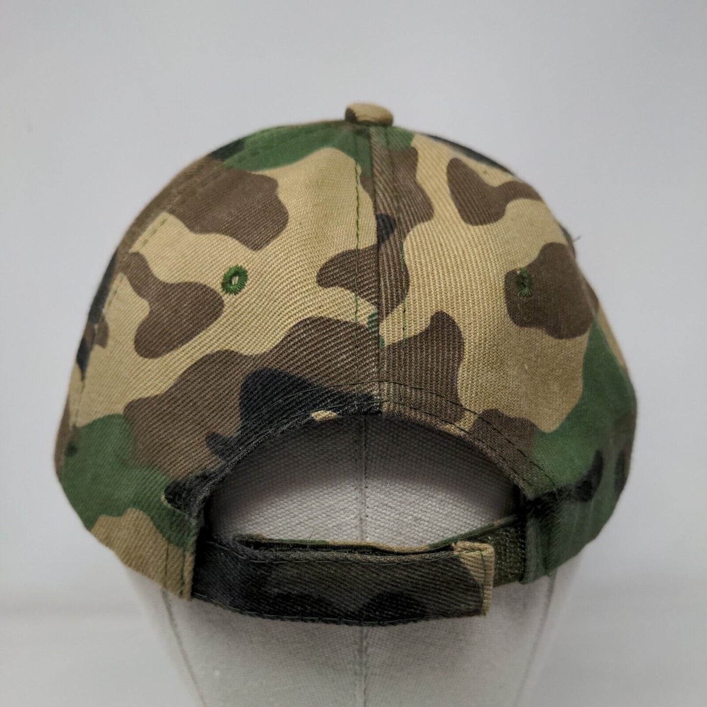 American Flag Eagle Strapback Hat Camo One Size Adjustable Embroidered