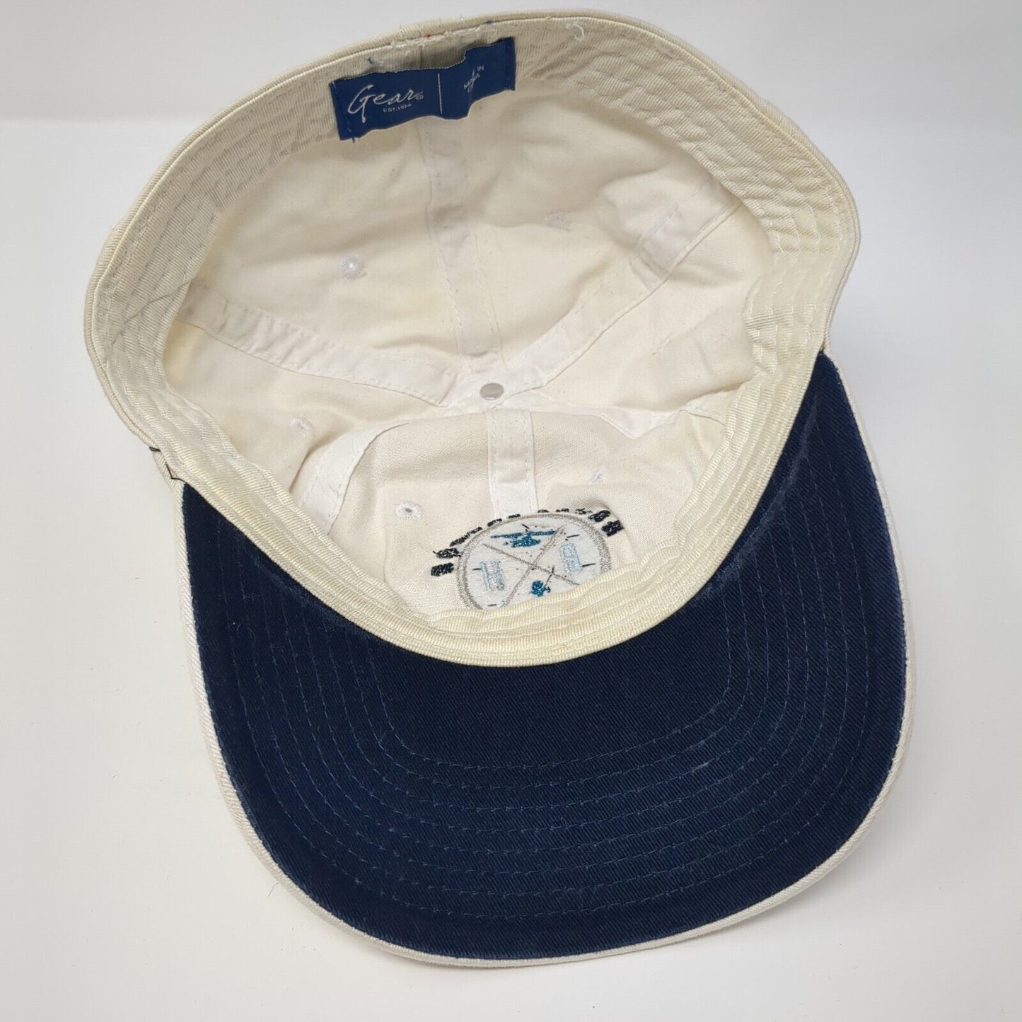Roche Harbor San Juan Island Fitted Hat White Medium Embroidered 6 Panel Gear