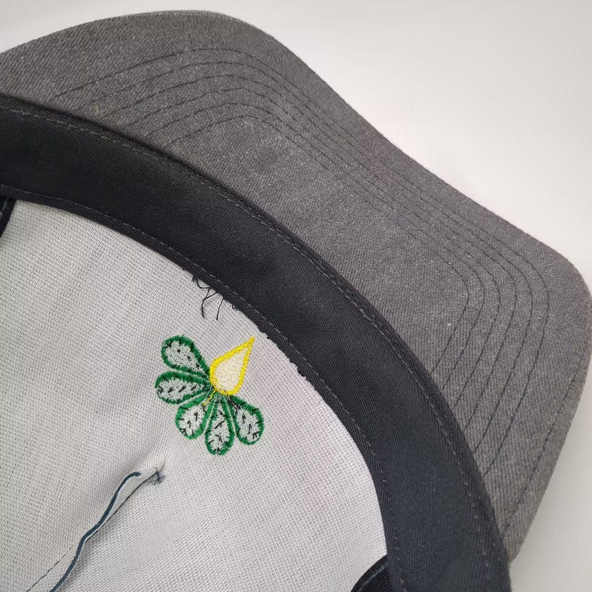 K-Products Crystal Beet Seed Trucker Hat Gray One Size Made in USA Vintage