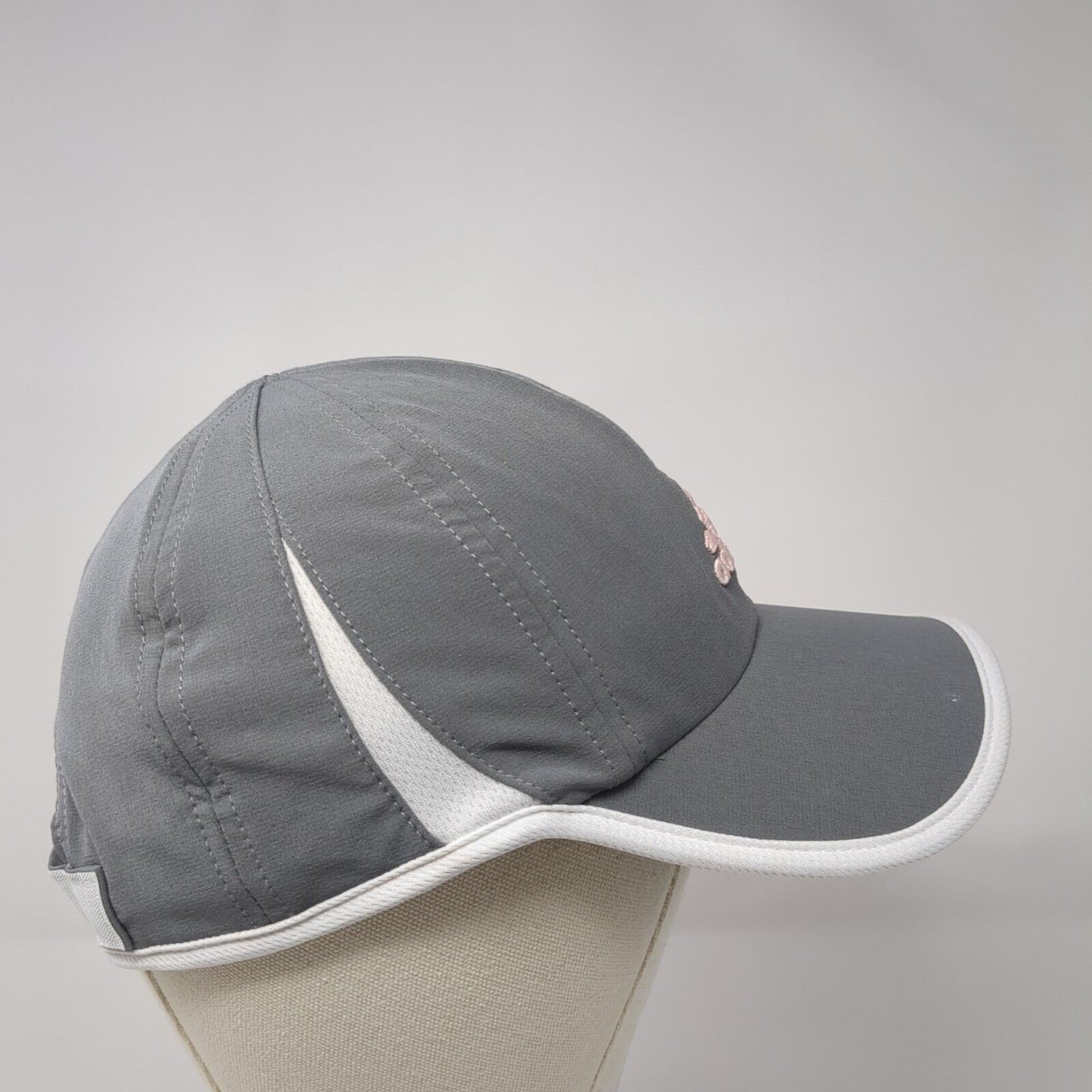 Adidas 3 Stripes Strapback Hat Gray One Size White Trim Aeroready