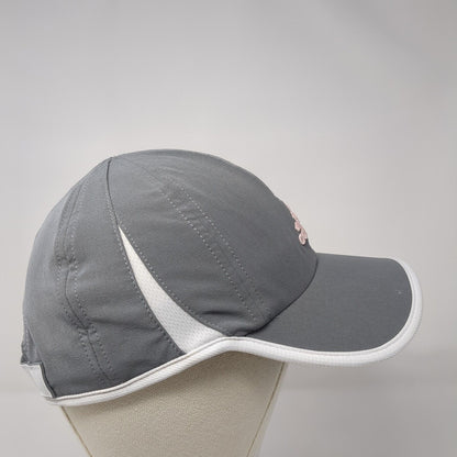 Adidas 3 Stripes Strapback Hat Gray One Size White Trim Aeroready