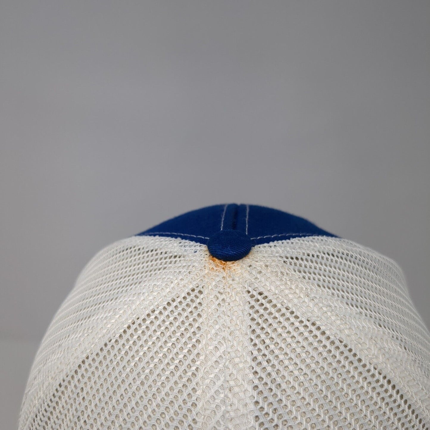 Richardson Snapback Trucker Hat Blue One Size Embroidered Logo Mesh Back