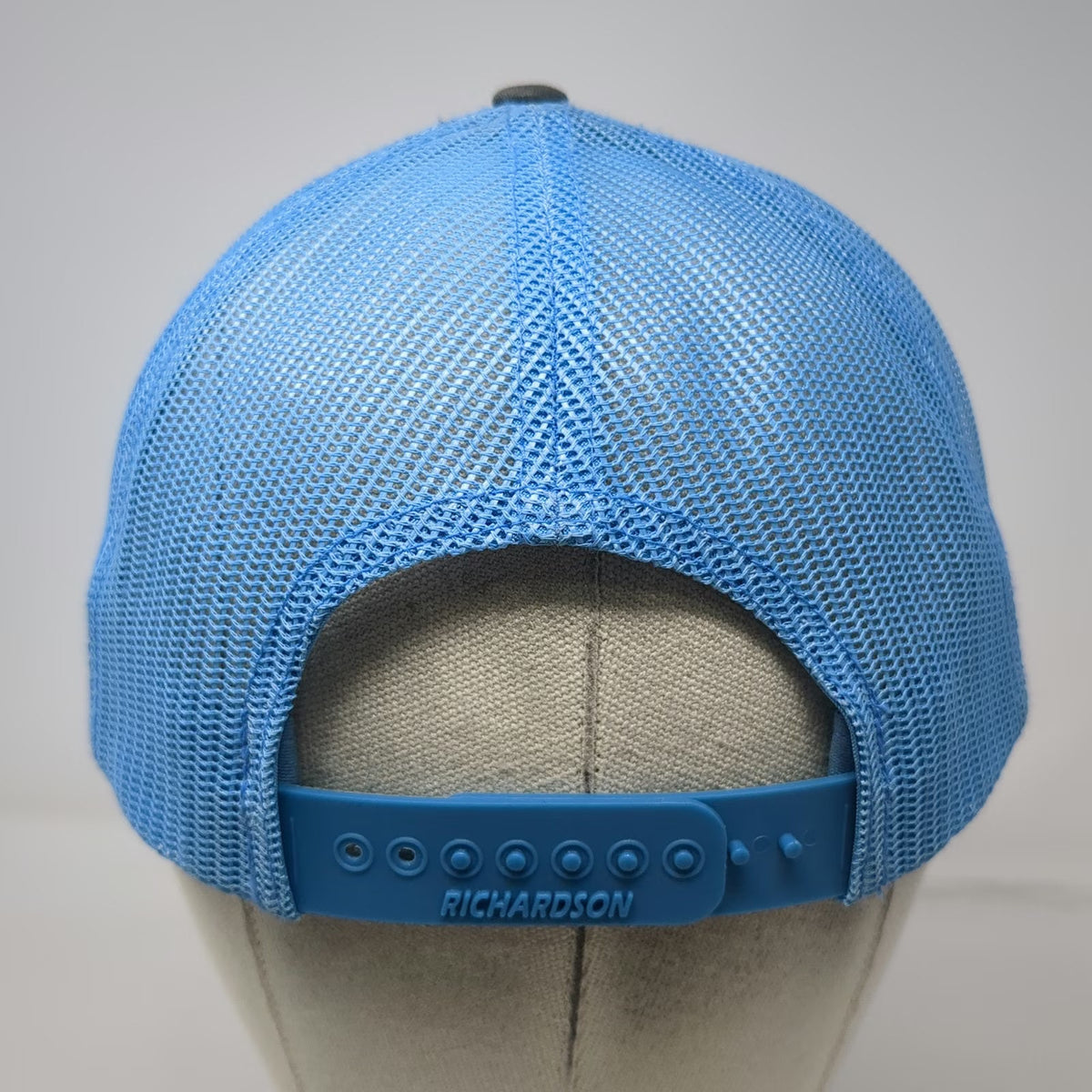 Richardson Trucker Hat Gray Blue One Size Mesh Back Snapback Pool And Spa Hat