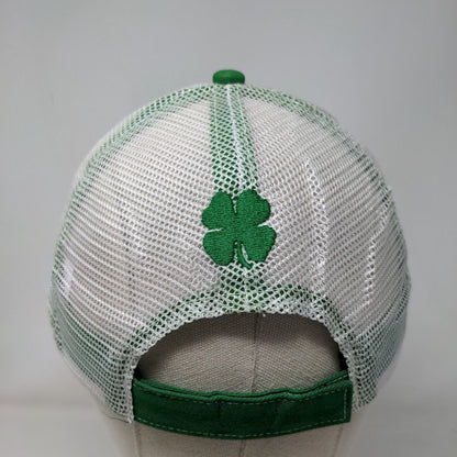 Budweiser Strapback Trucker Hat Green OSFM Embroidered Mesh Back Clover