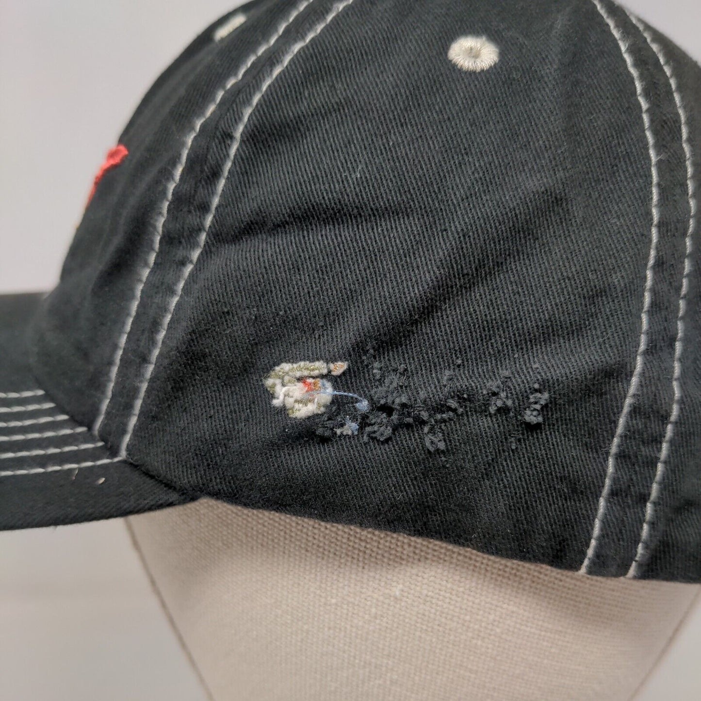 Greg Norman Strapback Hat Black OSFA Adjustable Embroidered 6 Panel