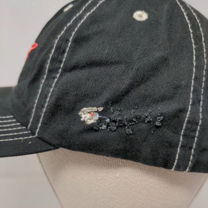 Greg Norman Strapback Hat Black OSFA Adjustable Embroidered 6 Panel
