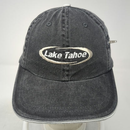 Ahead Baseball Cap Gray One Size Lake Tahoe Side Zipper Pocket Hat Slideback