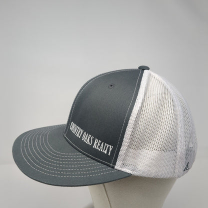 Country Oaks Realty Snapback Trucker Hat Gray One Size Mesh Back 6 Panel