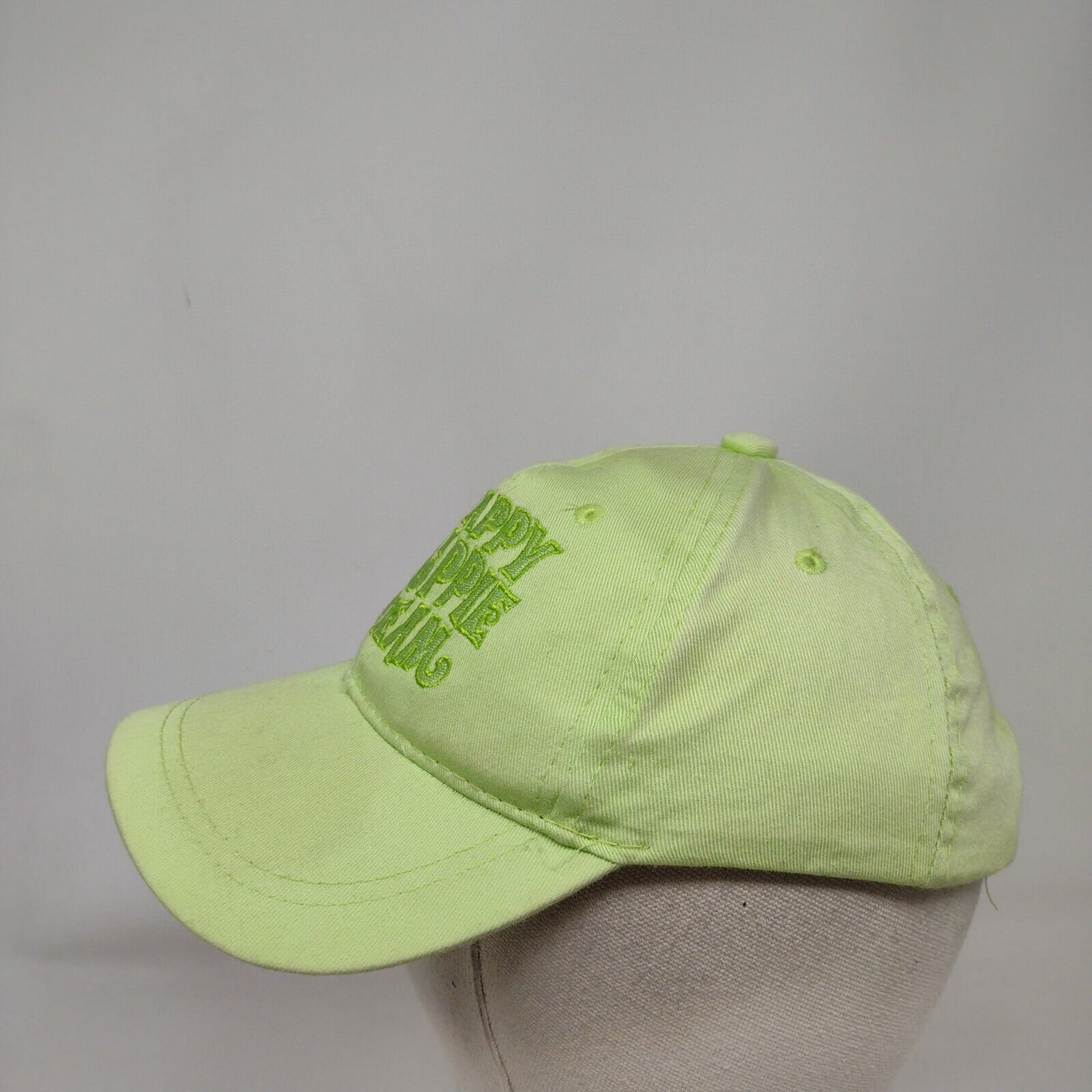 Happy Hippie Team Strapback Hat Green OSFA 52cm Adjustable Embroidered CTS Hats