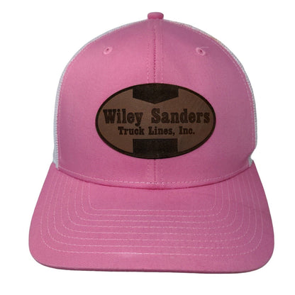 Richardson Women's Mesh Back Snapback Hat Pink White Wiley Sanders Truck Lines