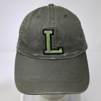 Lacoste Baseball Cap Green One Size Embroidered Letter L Striped Slideback Hat