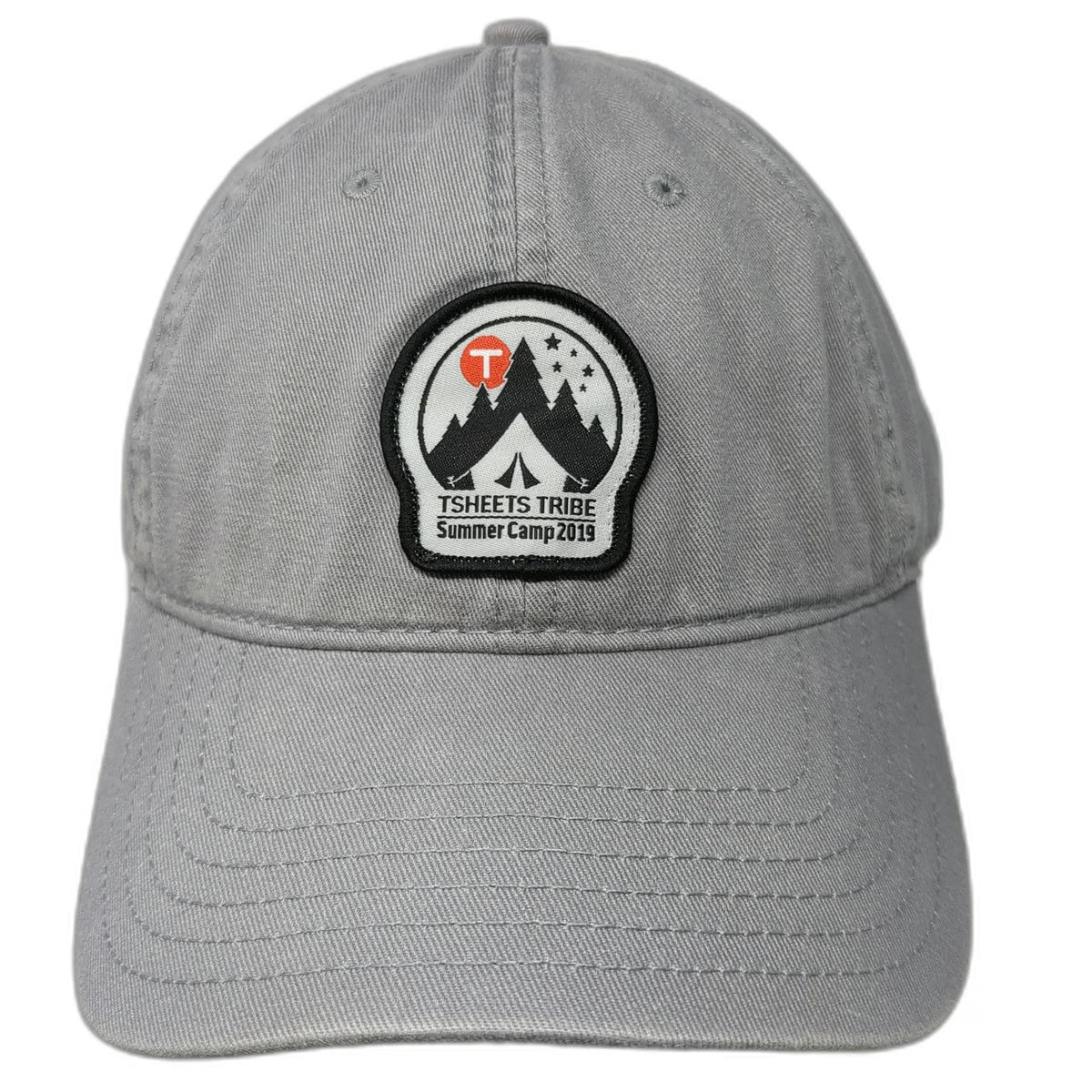 Anvil Baseball Cap Gray Black Red One Size TSheets Summer Camp Hat