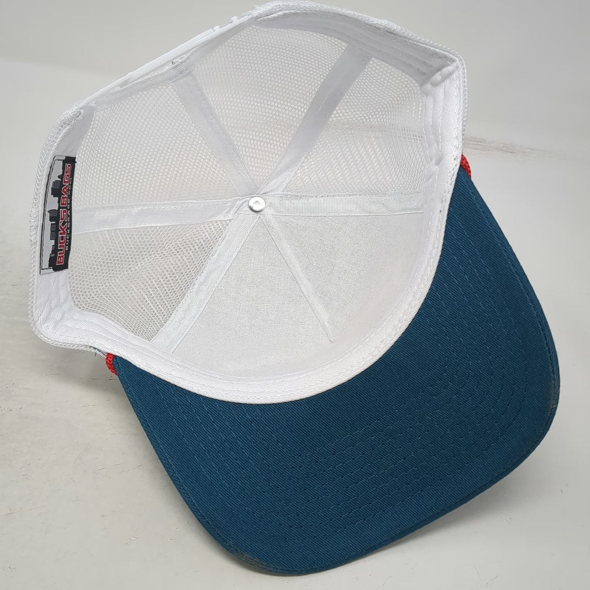 Buck's Bags Farm Bureau Insurance Co. Trucker Hat Blue One Size Rope Mesh Back