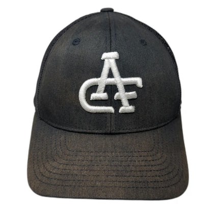 Yupoong Baseball Cap Black One Size Mesh Flexfit Curved Brim Embroidered CAF hat