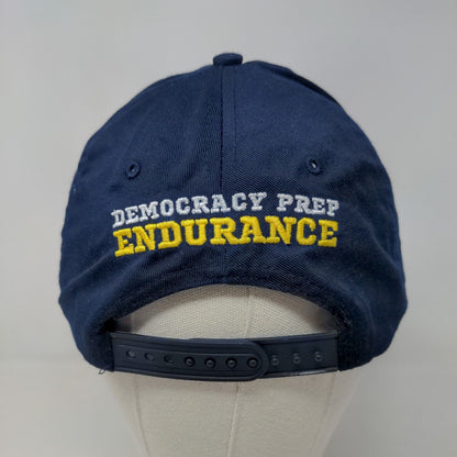 Democracy Prep Endurance School Men's Snapback Hat Blue Embroidered Logo