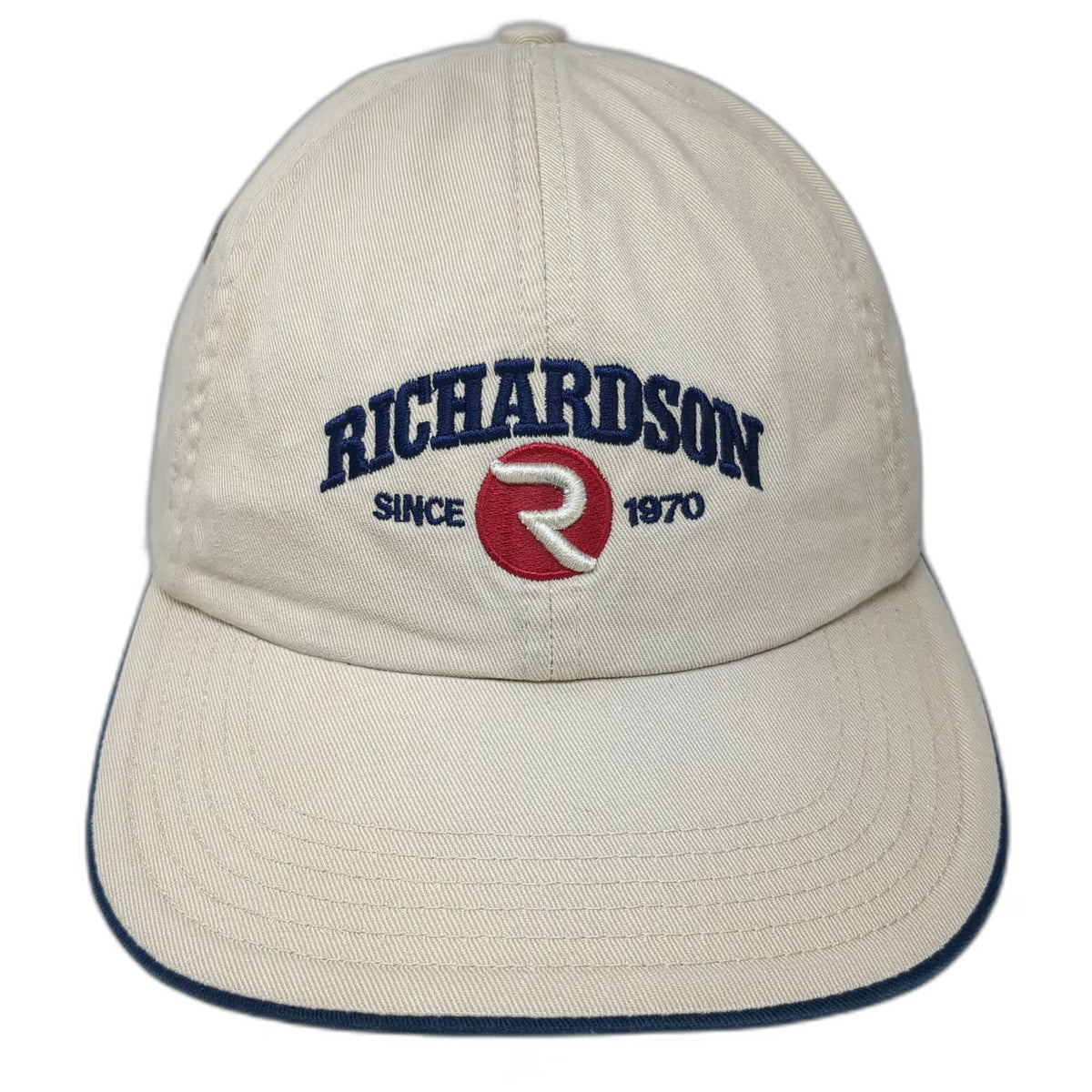 Richardson Baseball Cap Beige One Size Slideback Curved Brim Cotton Logo Hat