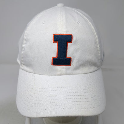 Nike Illinois Fighting Illini NCAA White One Size Cap Dri-Fit Slideback Hat Logo