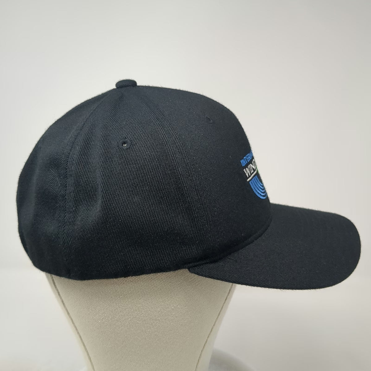 Flexfit Baseball Cap Black XL Intermountain Wind & Solar Logo Hat Embroidered