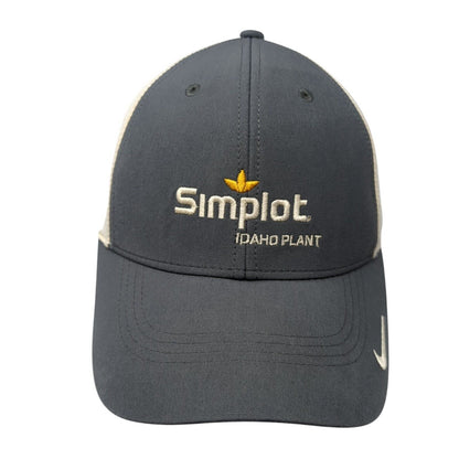 Simplot Idaho Plant Strapback Hat Gray One Size Nike Swoosh Adjustable