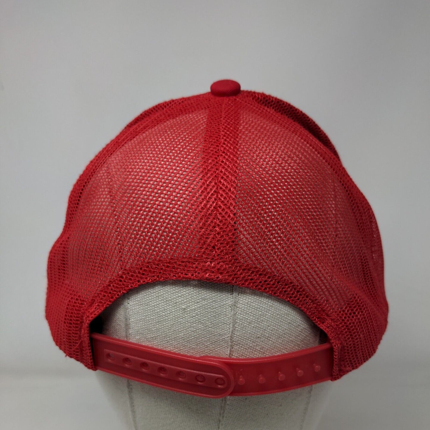 Bass Pro Shops Snapback Mesh Back Trucker Hat Red OSFM Gone Fishing Solid