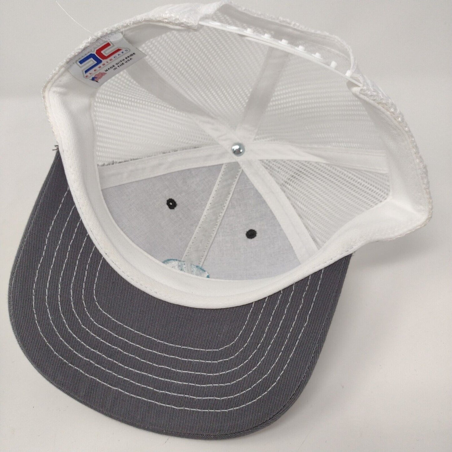 Classic Caps Snapback Mesh Back Trucker Hat Gray OSFA Embroidered W/Tags