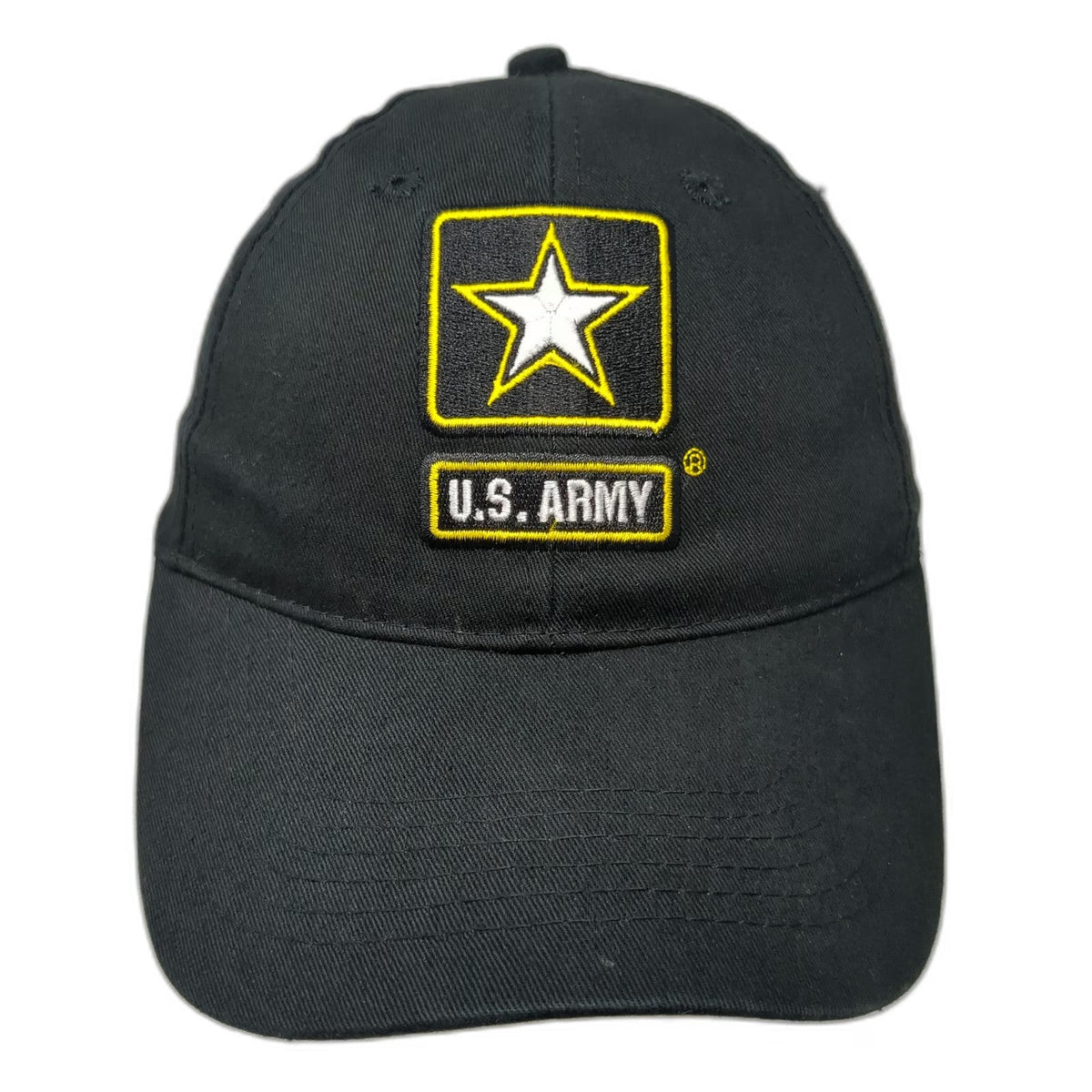 Eagle Crest Baseball Cap Black One Size U.S. Army Logo Embroidered Strapback Hat