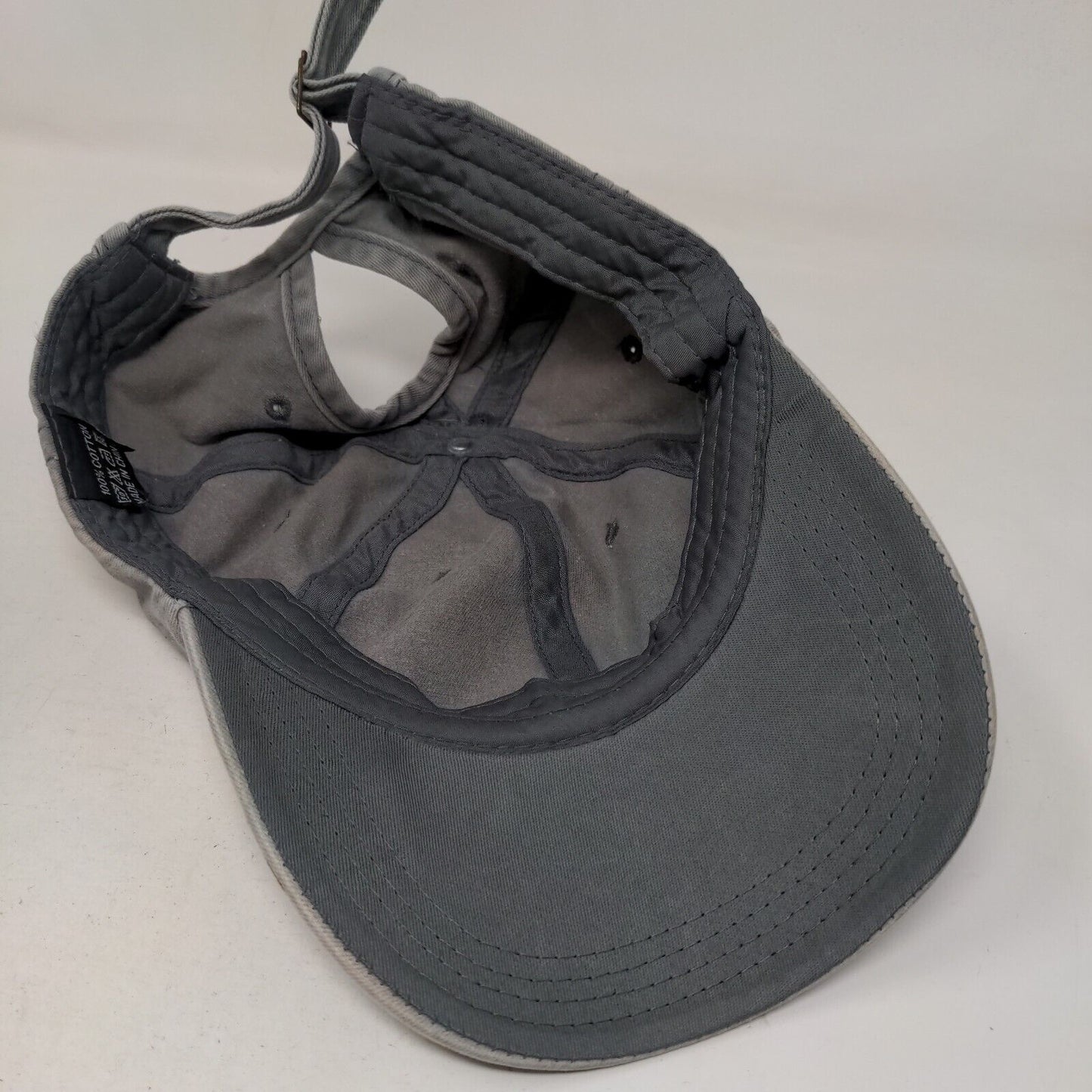 Unbranded Slideback Hat Blue One Size Adjustable Vented Holes Ponyback Blank