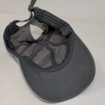 Unbranded Slideback Hat Blue One Size Adjustable Vented Holes Ponyback Blank
