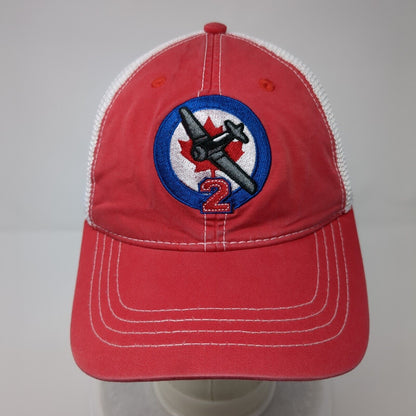 Pacific Headwear Snapback Trucker Hat Red OSFA Mesh Back Aviation