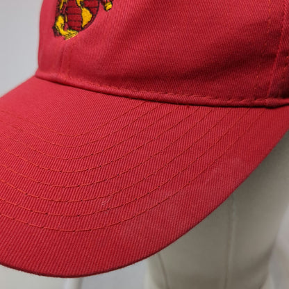 Nissun USMC Snapback Hat Red One Size Eagle Globe Anchor Embroidery Military